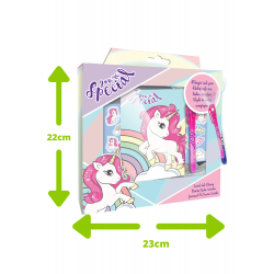 JOURNAL SECRET + STYLO LICORNE