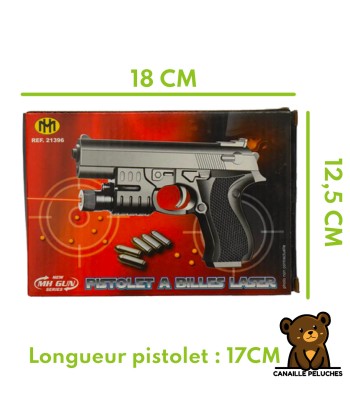 PISTOLET A BILLES LASER 17CM