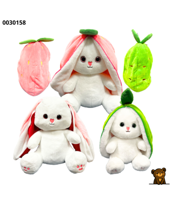 LAPIN FRUIT 23CM 3ASS